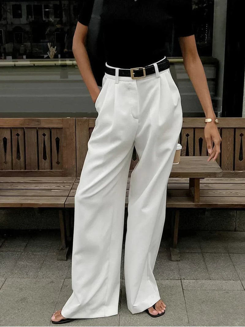 High Waist Drape Pants