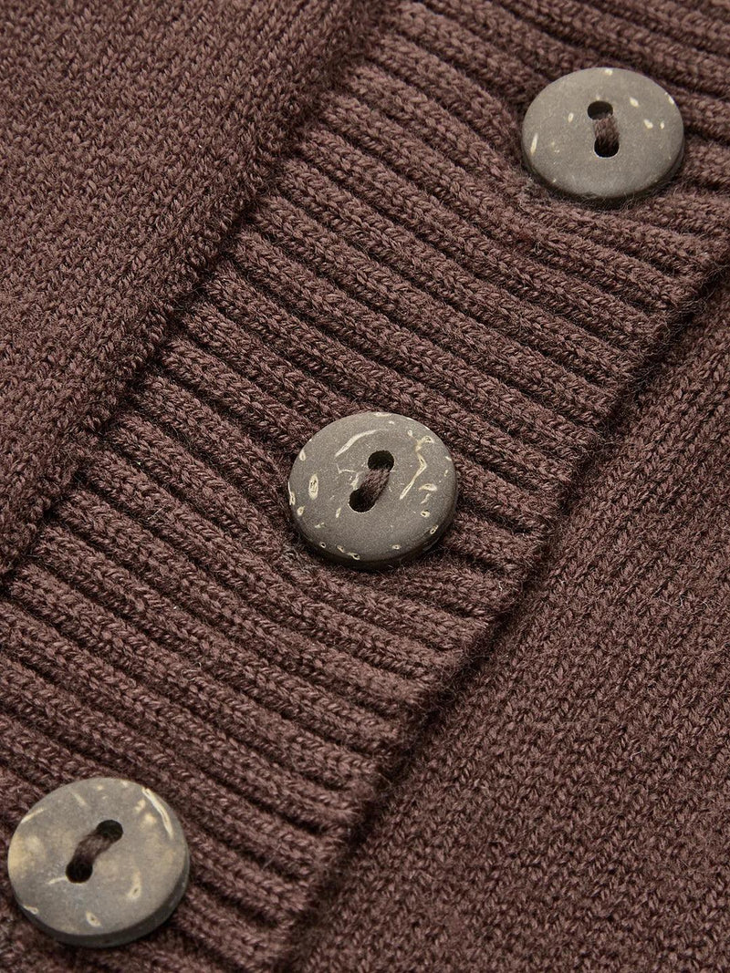 Slim Breasted Knitted Cardigan & Elastic Waist Pleated Skirt Matching Suit