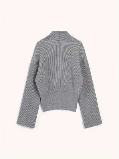 Retro Cross V-neck Knitted Sweater