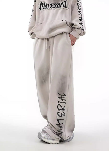 Hip Hop Graffiti Design Drawstring Pants
