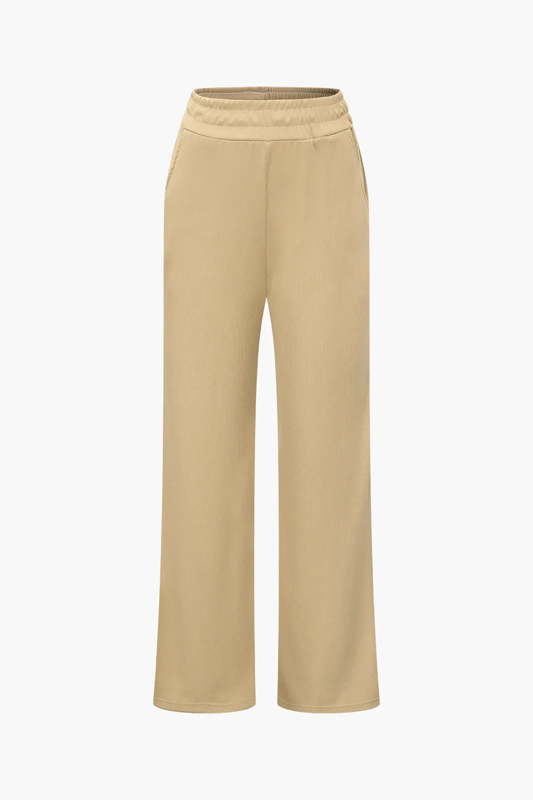 Ilsa Brown Asymmetric Off Shoulder Top and Straight Leg Pants Set
