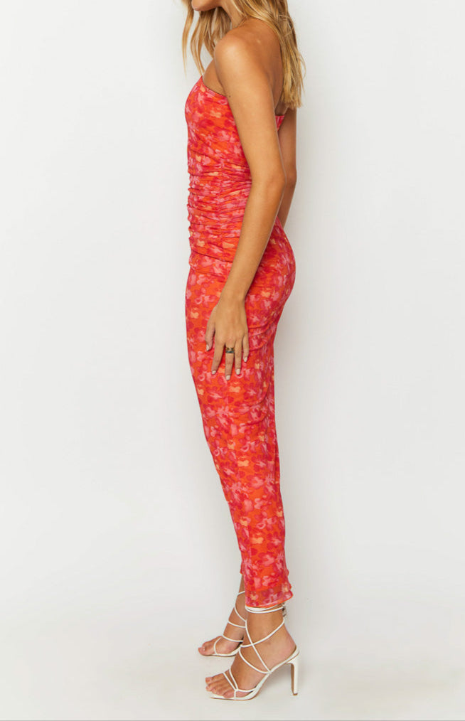 Petronilla Orange Print Maxi Dress