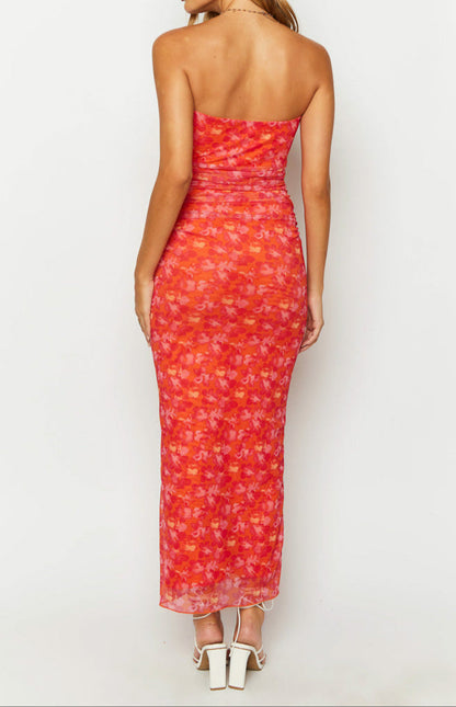 Petronilla Orange Print Maxi Dress