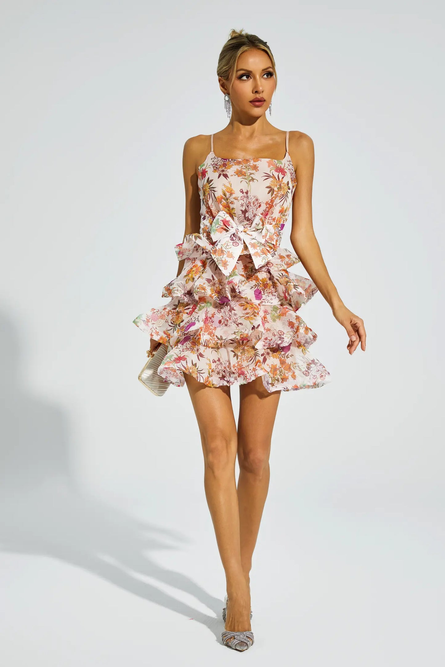 Irma Ruched Slip Mini Dress
