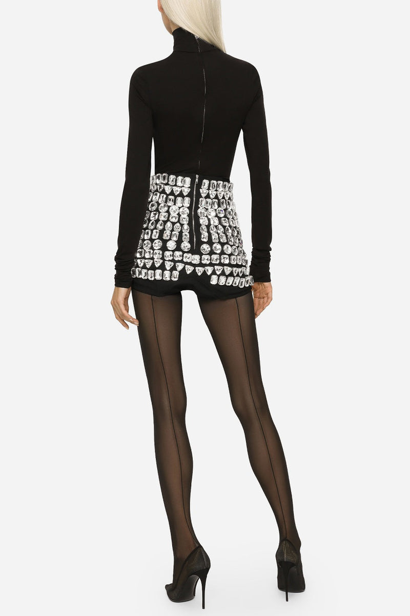 Isadora Diamante Embellished Micro Shorts