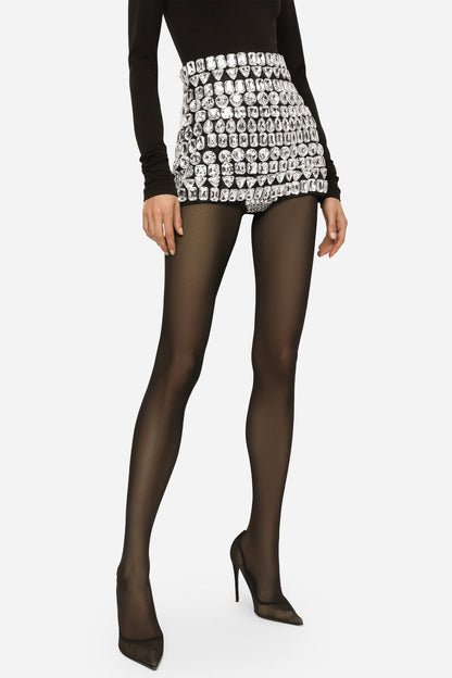 Isadora Diamante Embellished Micro Shorts