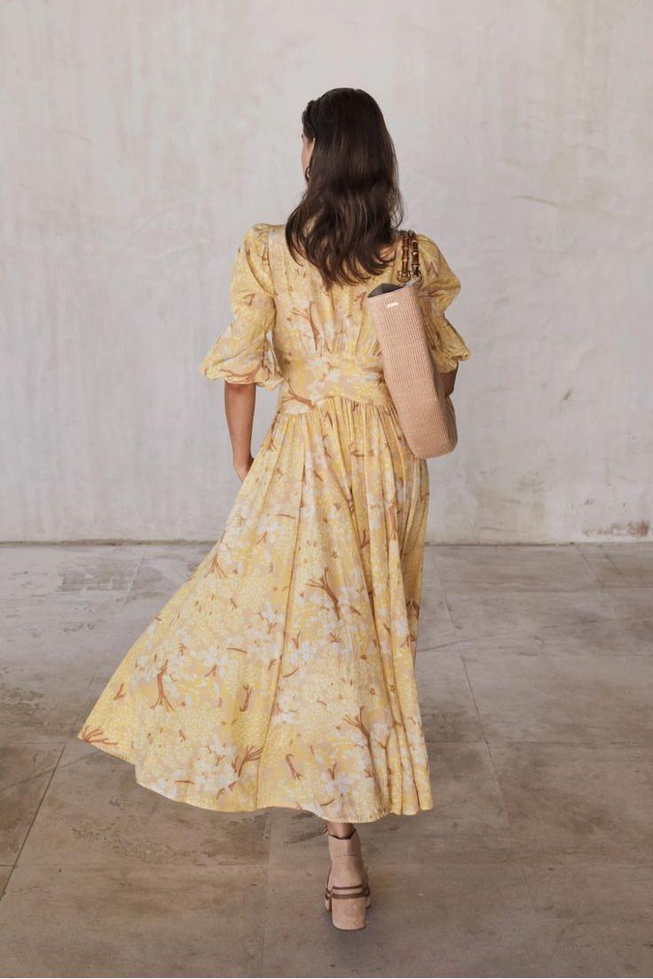 Chiffon V-neck Midi Dress With Belt
