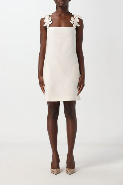 3d Flower Sleeveless Mini Dress