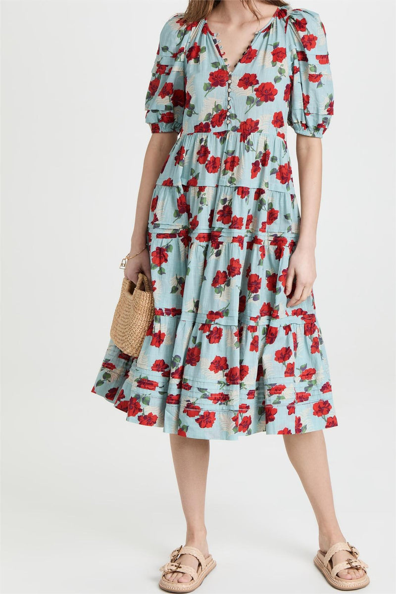 Pleated Bottom Midi Dress
