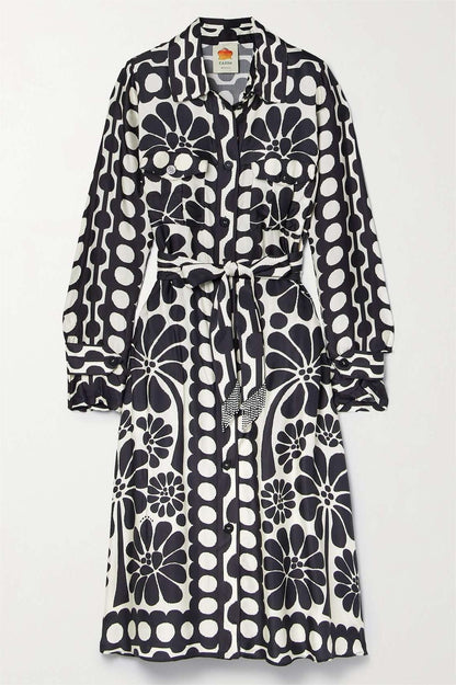 Single Breasted Midi Dress With Belt