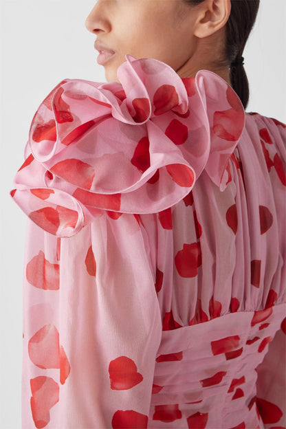 3d Pleat Cut-out Mini Dress