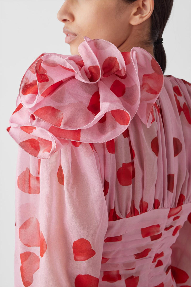 3d Pleat Cut-out Mini Dress