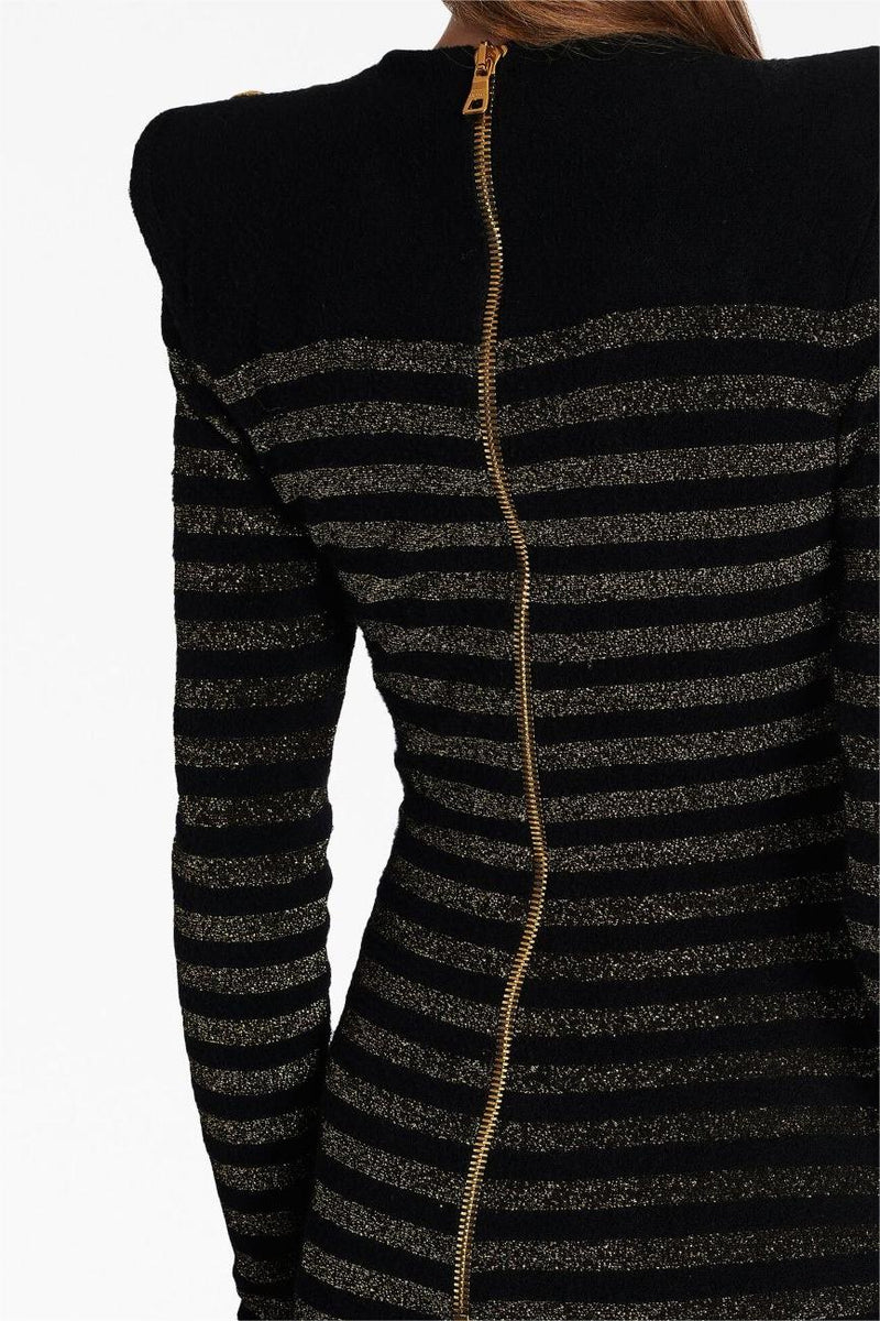 Jersey Stripe Long Sleeve Mini Dress