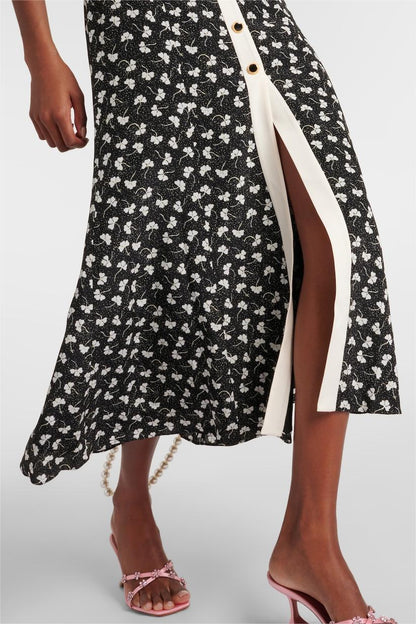 Bow Puff Sleeve Midi Dress