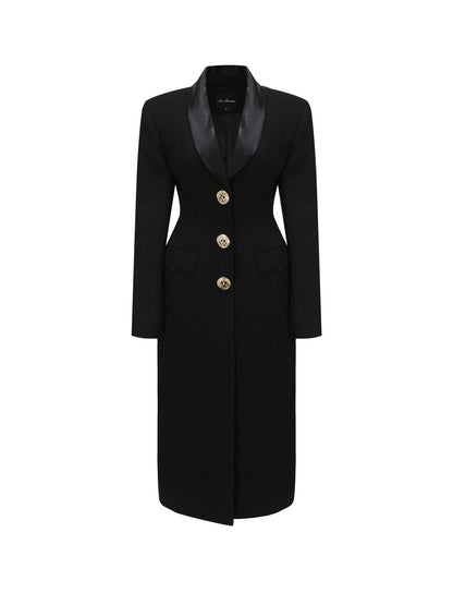 Metal Button Long Sleeve Coat