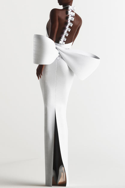 Bow Sleeveless Midi Dress