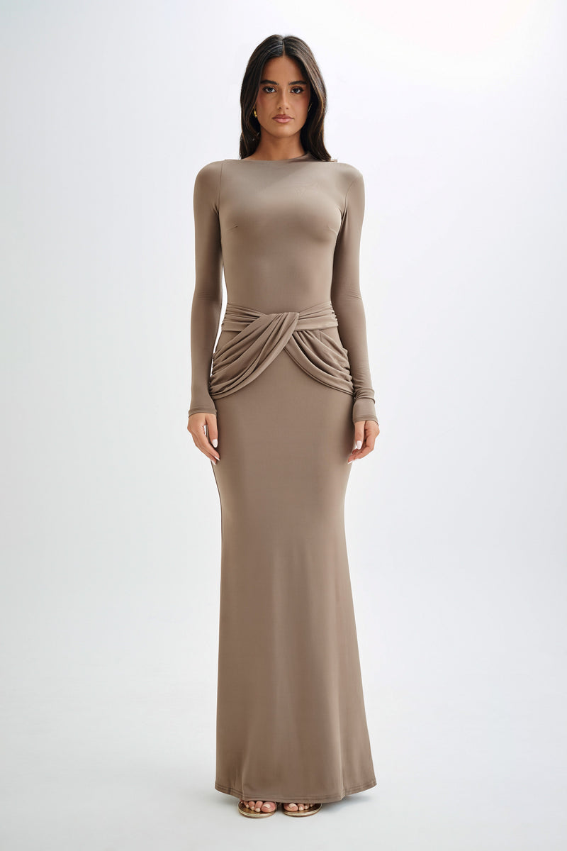 Jersey Knotted Midi Dress