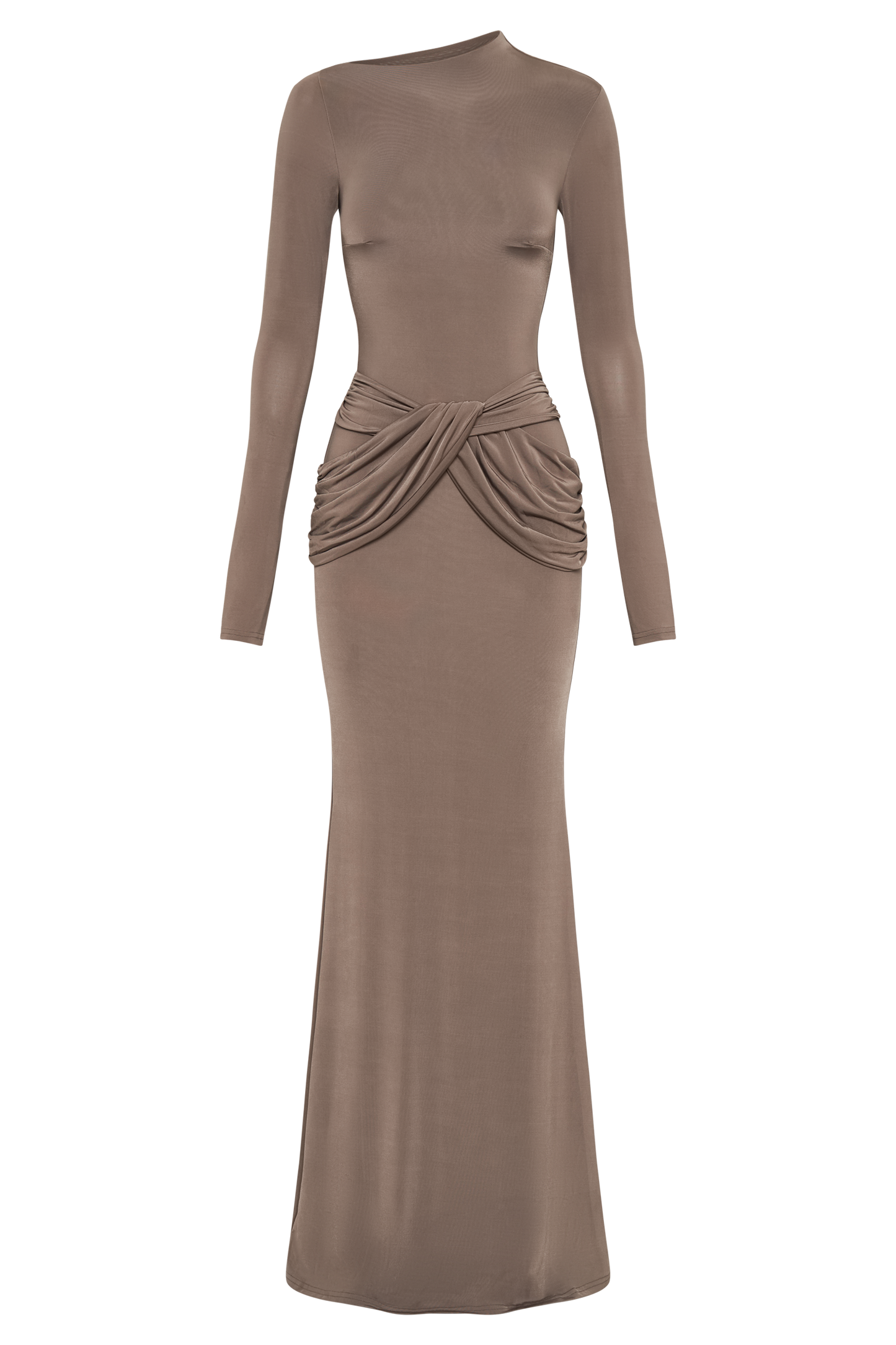 Jersey Knotted Midi Dress