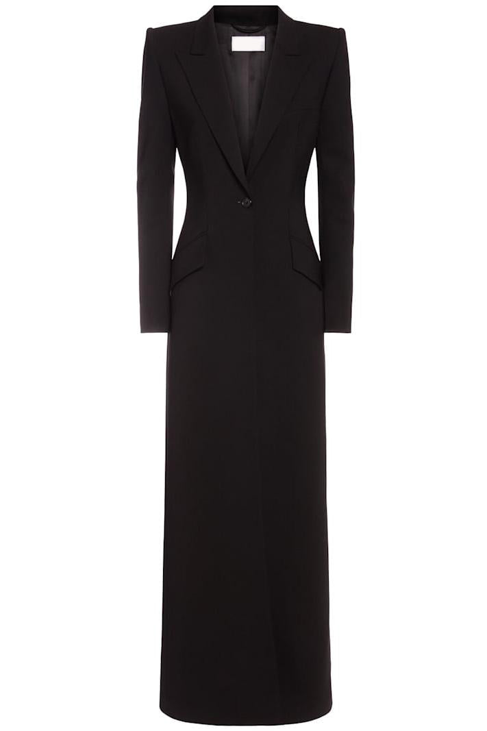 One-button Long Sleeve Lounge Coat