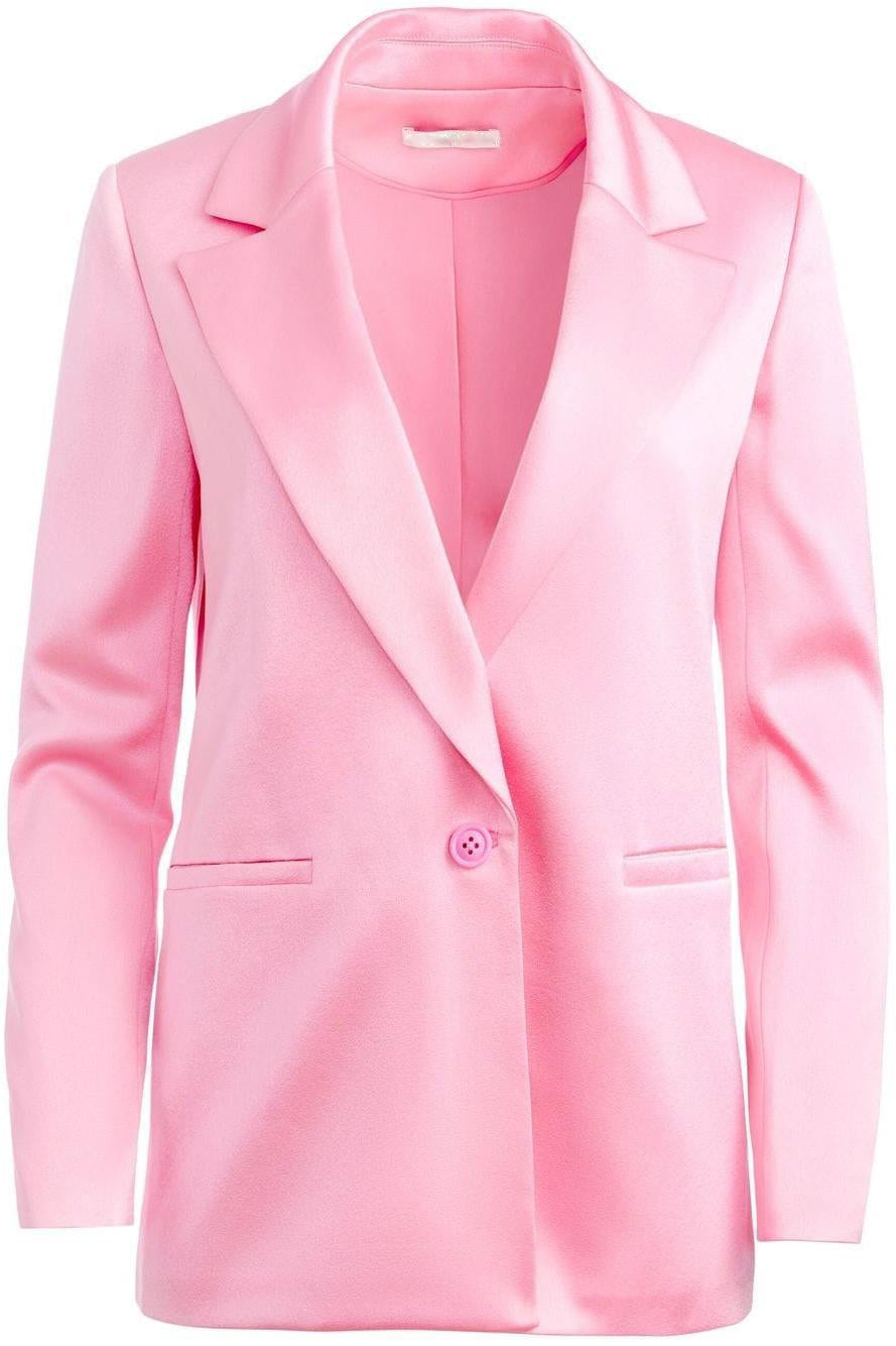 Satin Blazer & High Waist Pants Set
