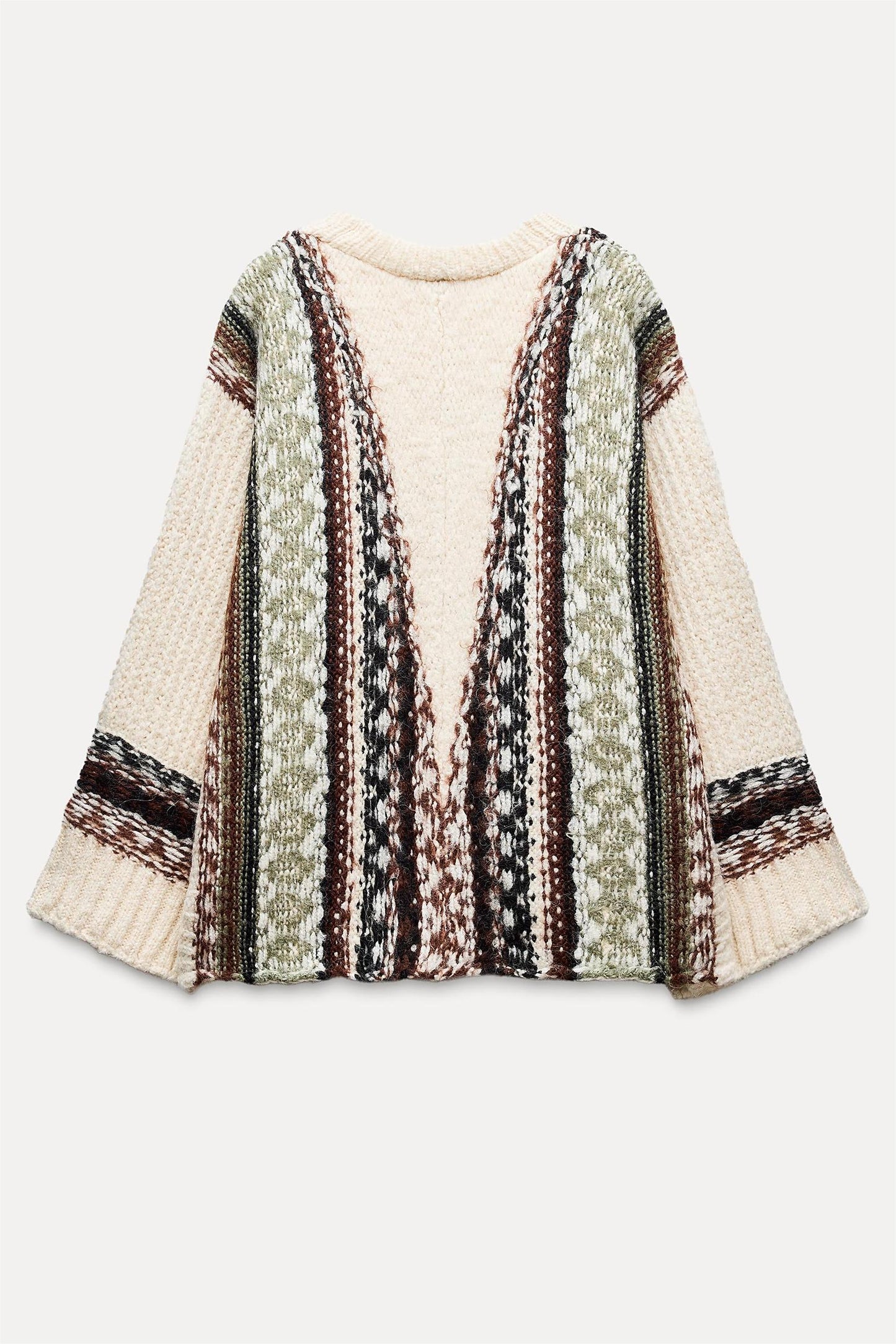 Knit Stripe Long Sleeve Cardigan