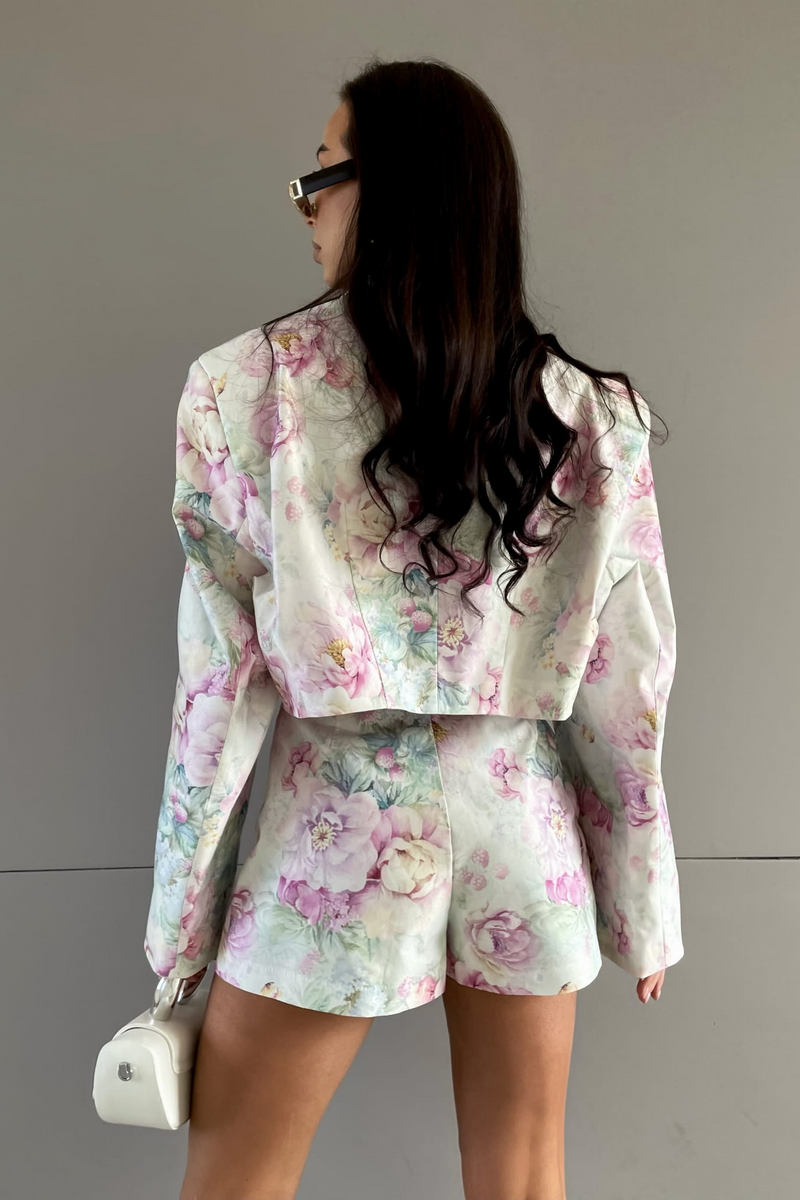 Long Sleeve Blazer ＆ Mid Waist Pants Set