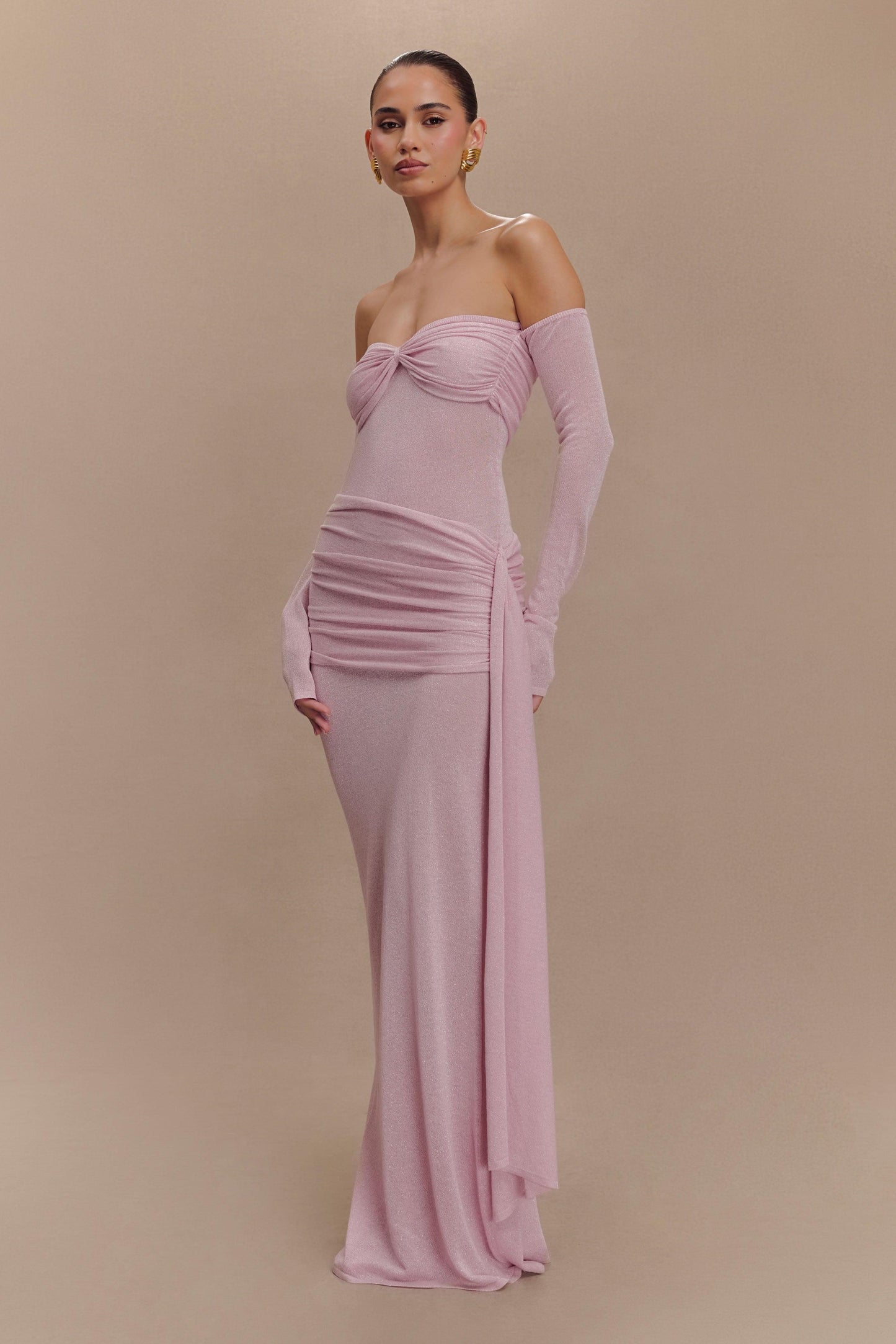 Off-shoulder Maxi Dress