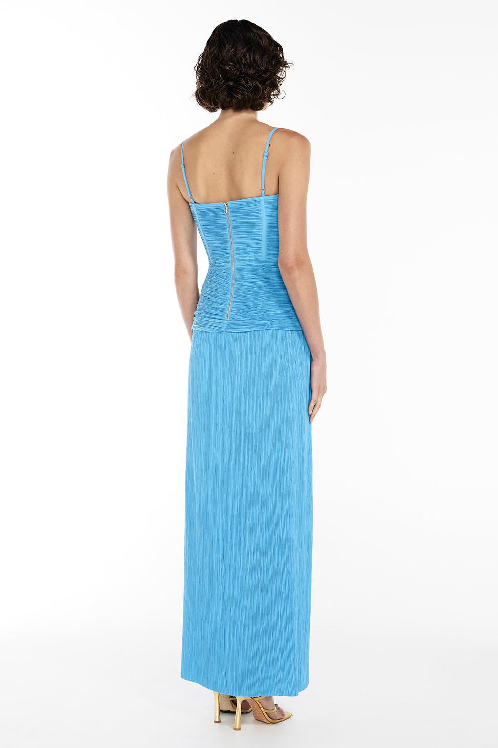 Pleated Sleeveless Maxi Dress