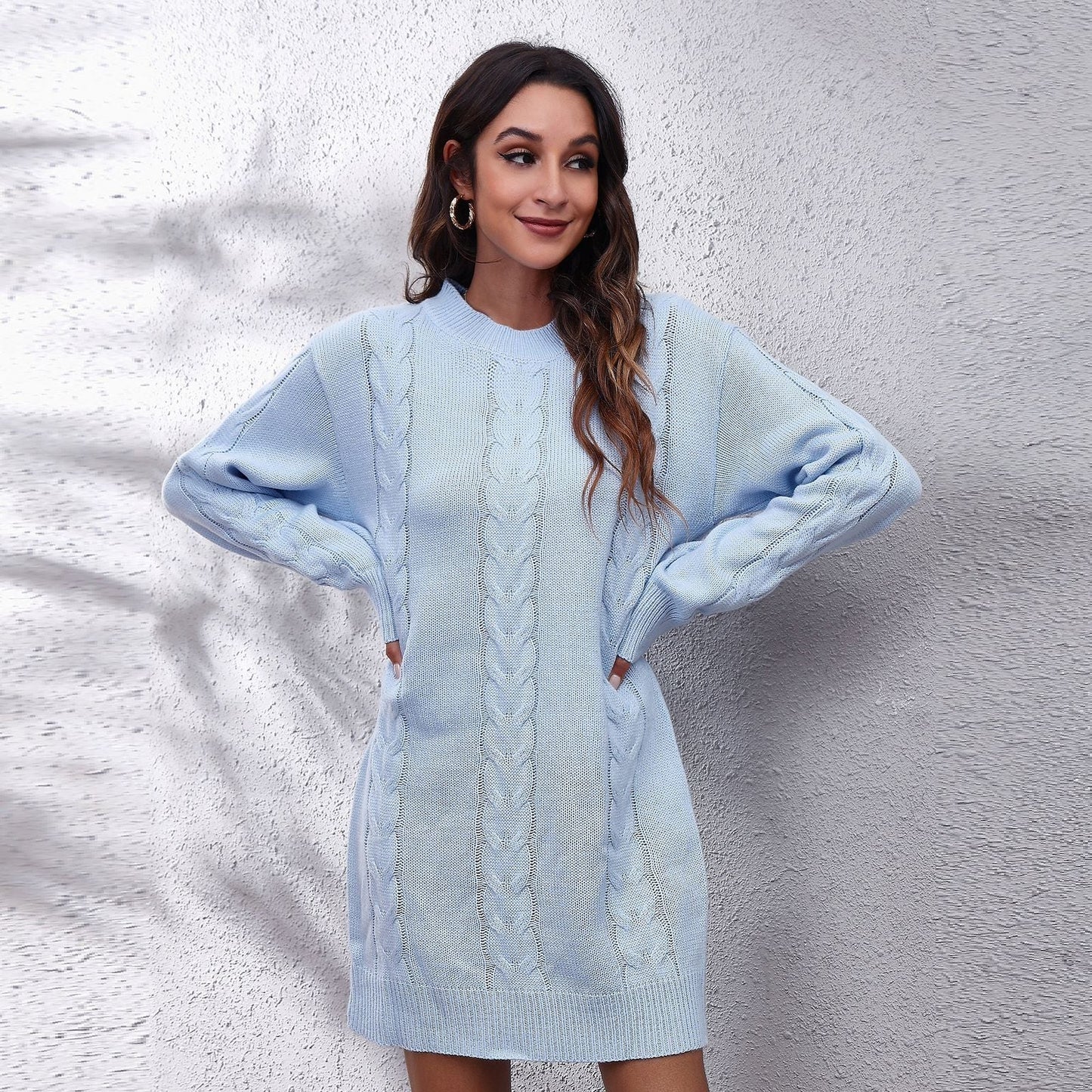 Hemp Rope Knitted Sweater Dress