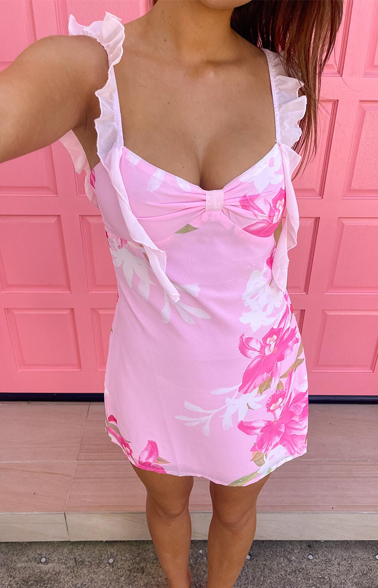 Leonora Pink Mini Dress