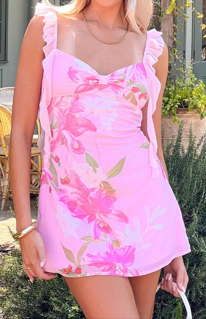 Leonora Pink Mini Dress