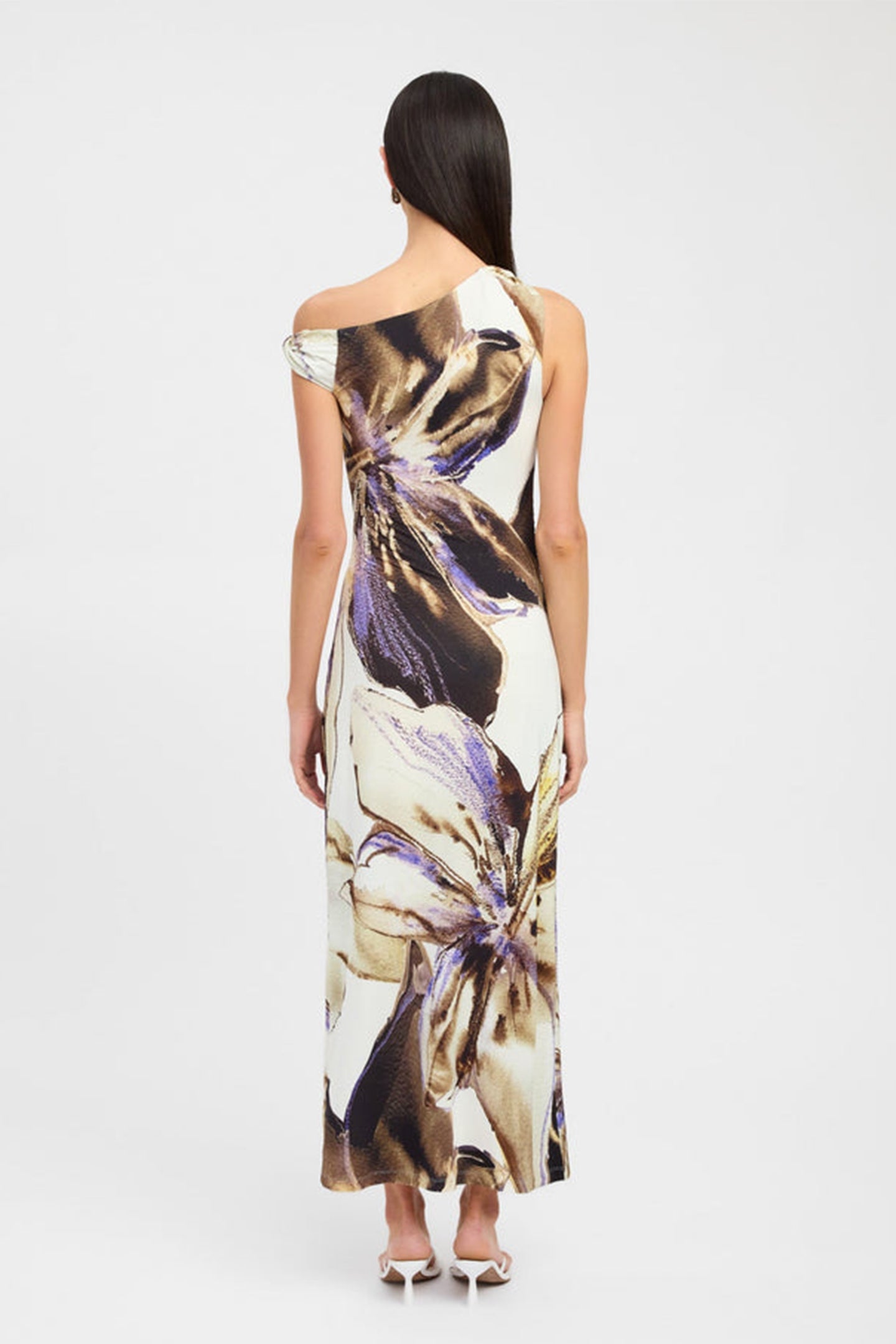 Virginia Asymmetrical Print Maxi Dress