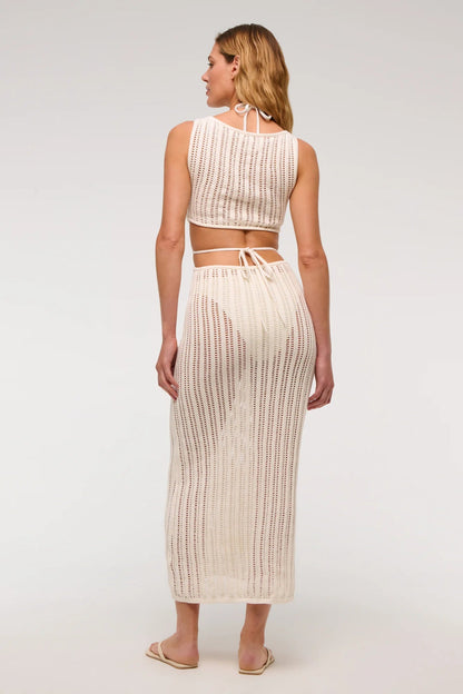 Crochet-style Cutout Maxi Dress Coverup