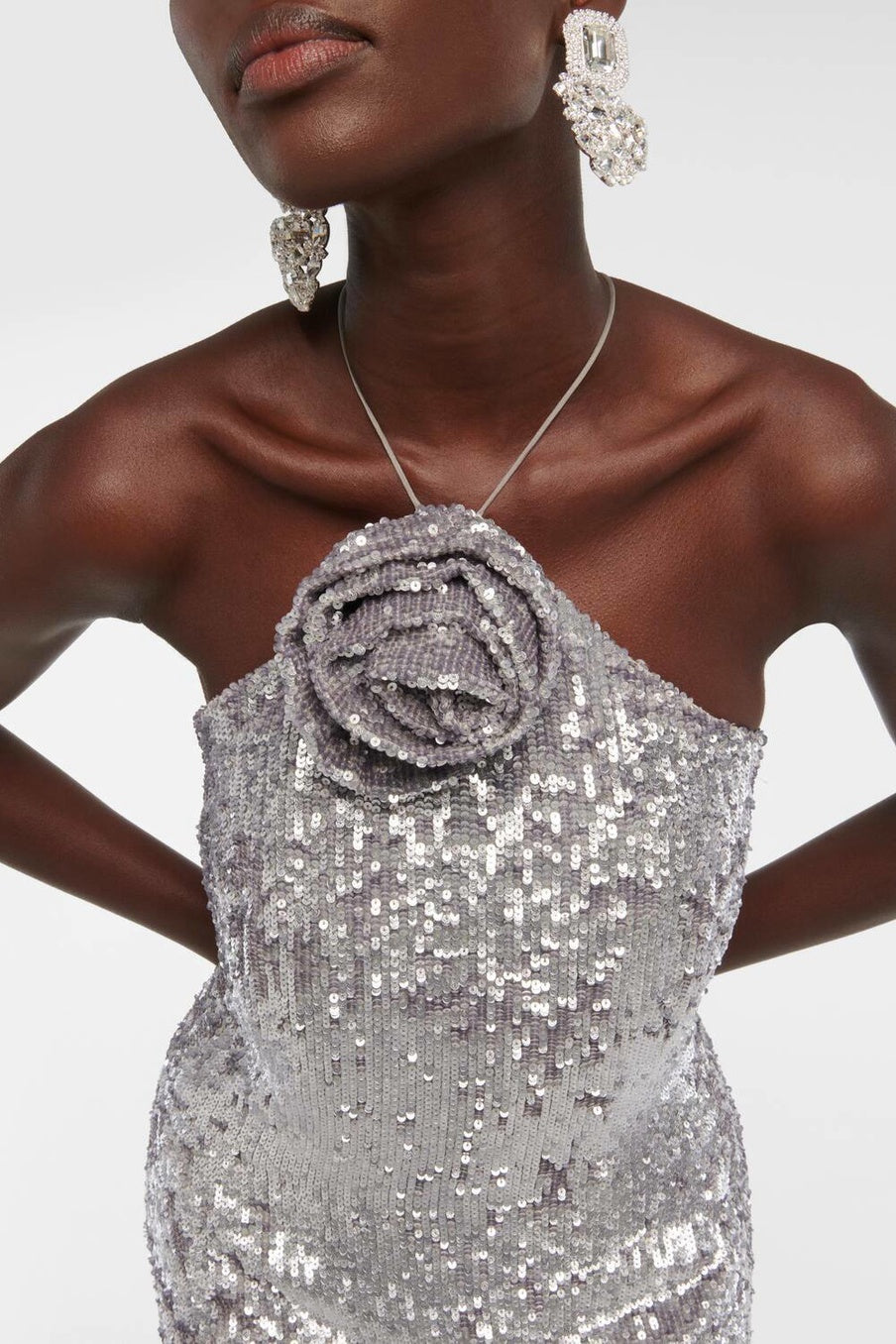 Kiara Sequin Backless Maxi Dress