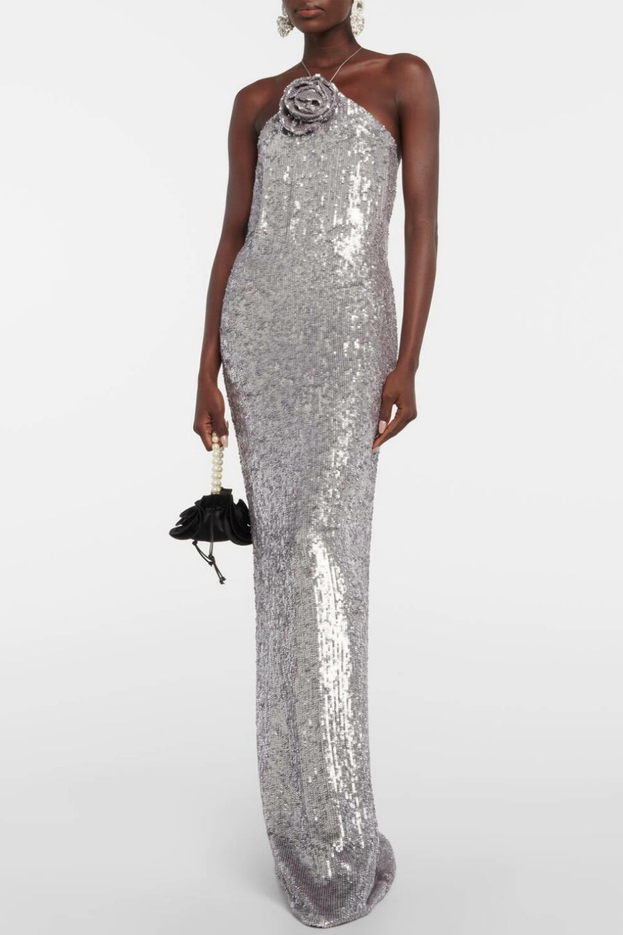 Kiara Sequin Backless Maxi Dress