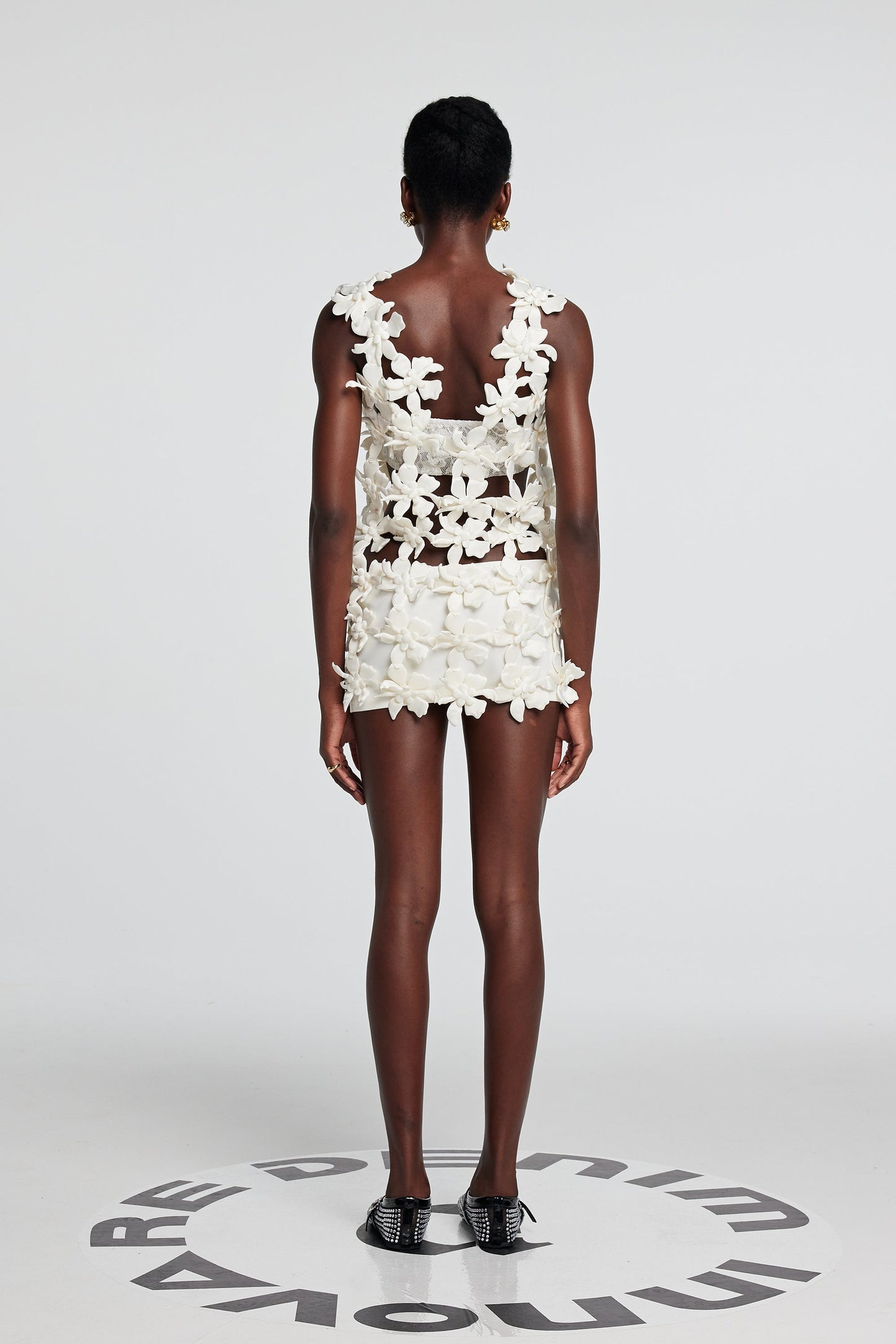 Kira Flower Cutout Sleeveless Mini Dress