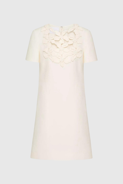Kira Short Sleeves Flower Mini Dress
