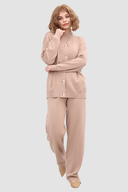 Knit Crop Tank Top & Pants & Robe
