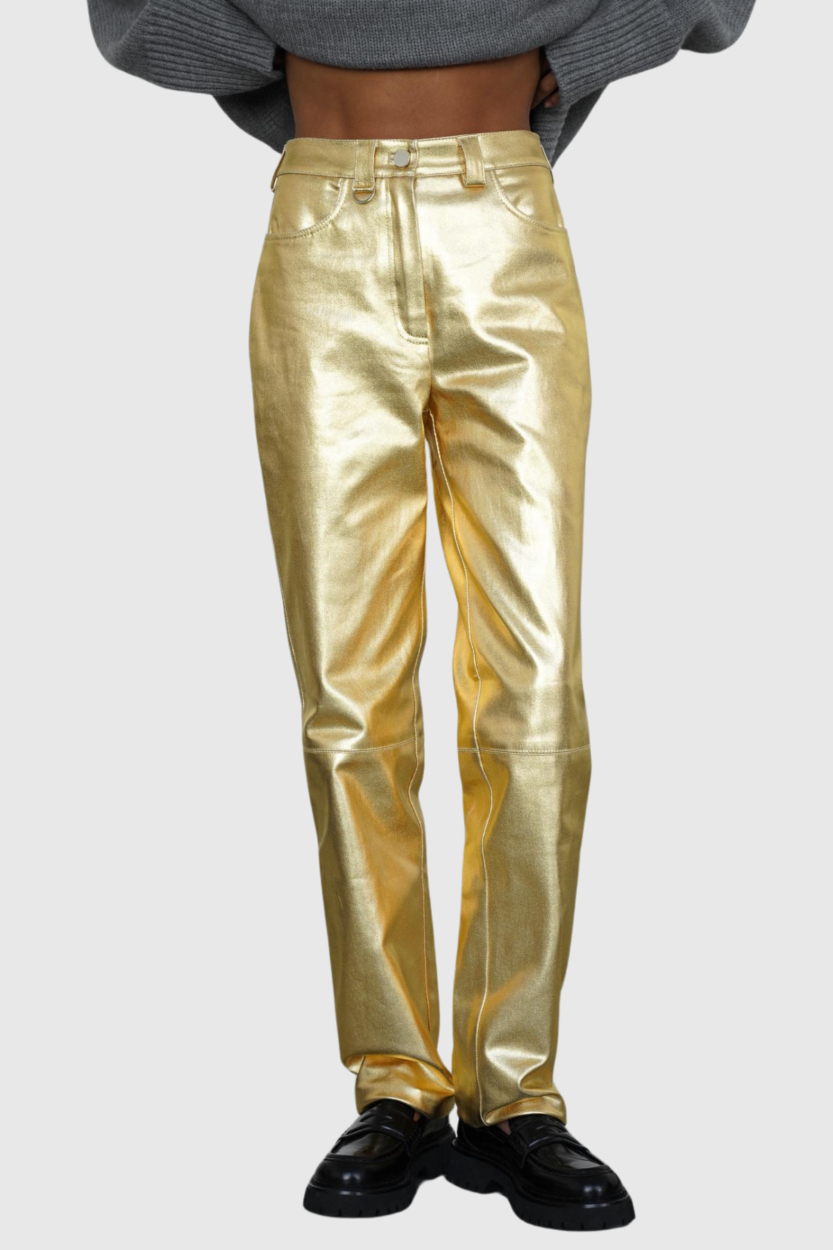 Kshiti Metallic Pants in Gold