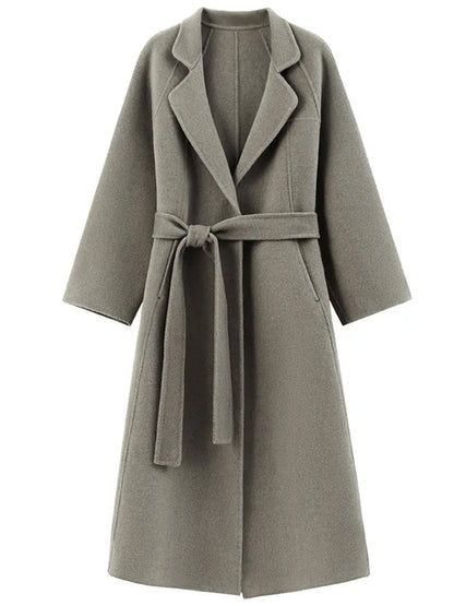 Double Sided Cashmere Medium Knee Loose Autumn Winter Coat