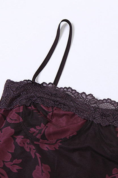 Lace Print Pack Hip Cami Dress