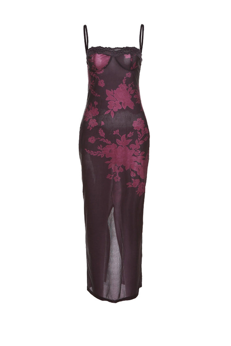 Lace Print Pack Hip Cami Dress