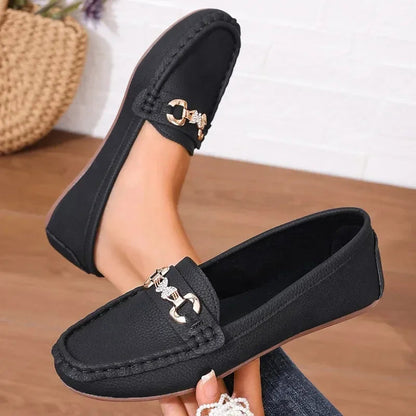 Soft Sole Comfortable Slip on Autumn Round Toe Flats Loafers