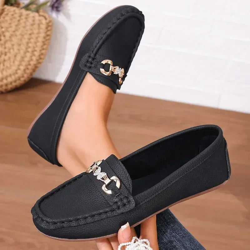 Soft Sole Comfortable Slip on Autumn Round Toe Flats Loafers