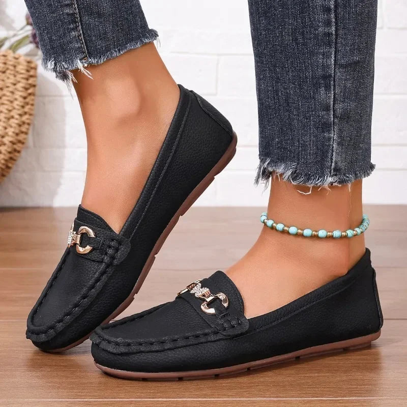Soft Sole Comfortable Slip on Autumn Round Toe Flats Loafers