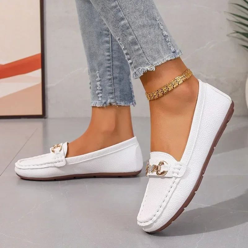Soft Sole Comfortable Slip on Autumn Round Toe Flats Loafers
