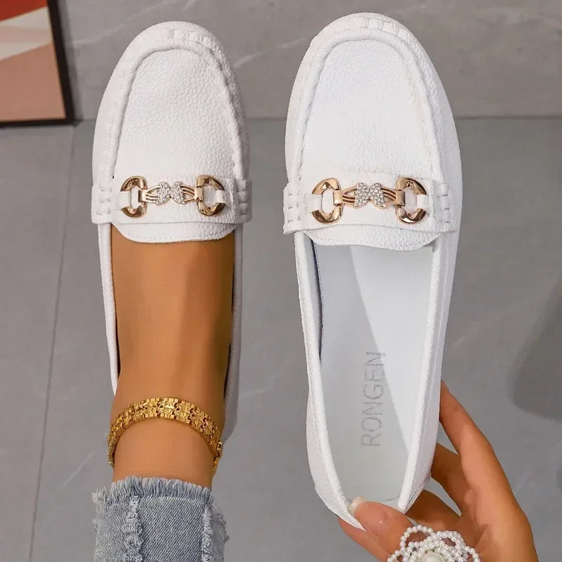 Soft Sole Comfortable Slip on Autumn Round Toe Flats Loafers