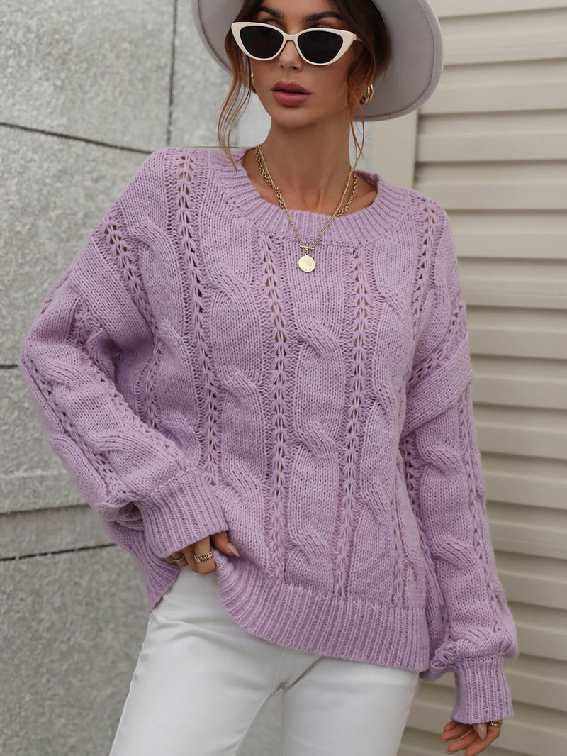 Zinny Knit Sweater - Lavender