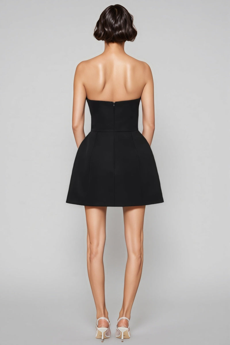 Fennl Black Bustier Mini Dress