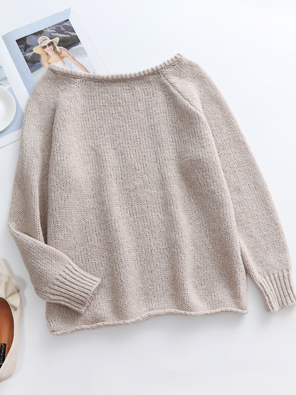 Doll | Chesterfield Apricot Oversized Collar Knit Sweater